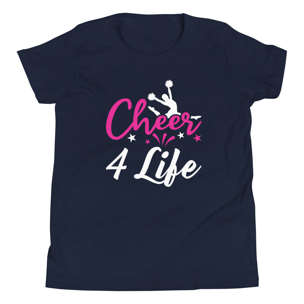 Einzigartiges Kinder T-Shirt: Cheer 4 Life Spruch für fröhlichen Style und positive Vibes