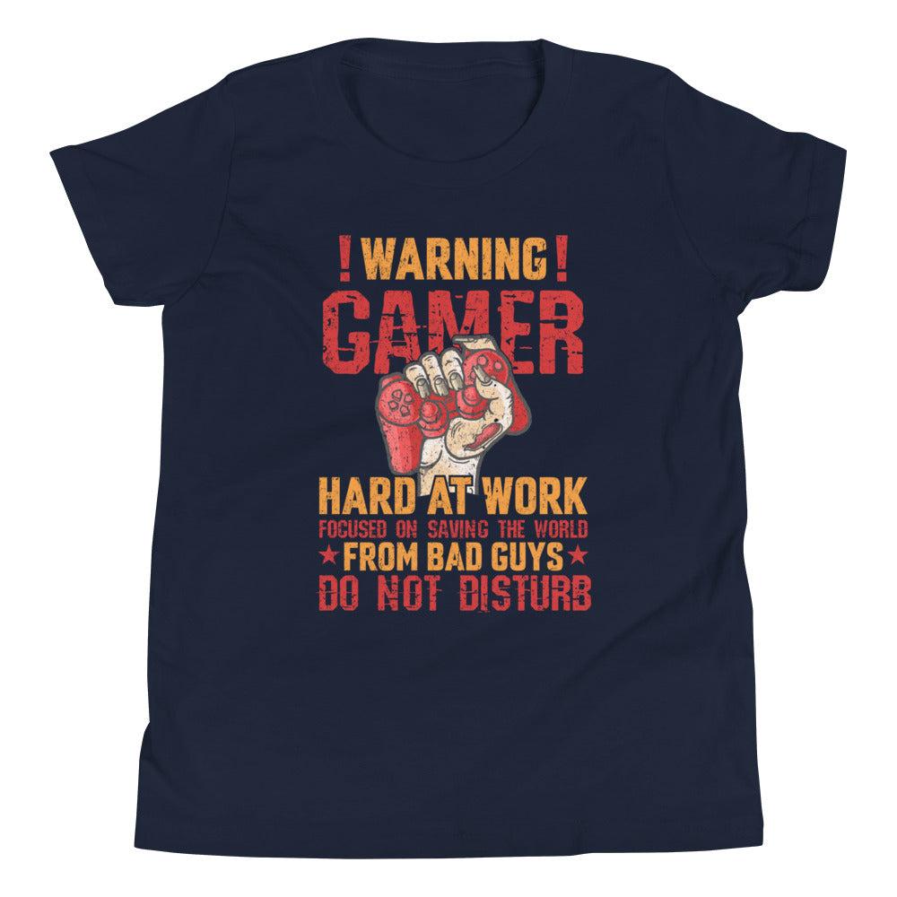 Warnung! Gamer im Einsatz: Hard at Work T-Shirt