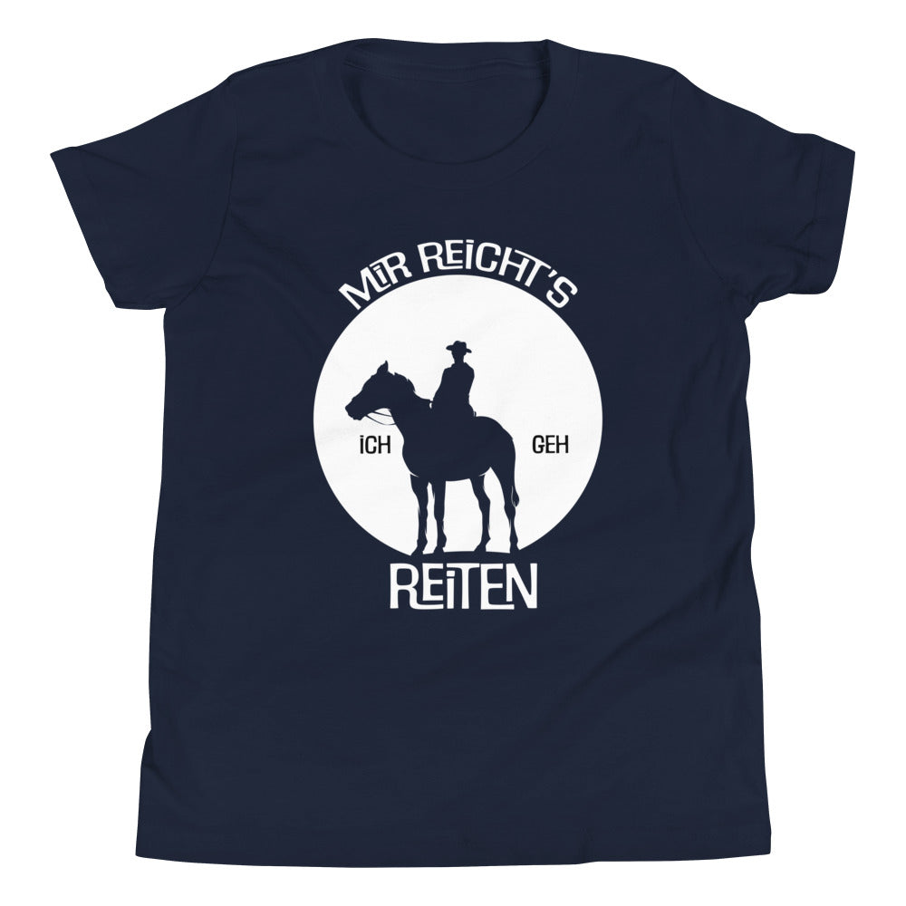 Erforsche die Freiheit: 'Mir reichts. Ich geh REITEN!' T-Shirt für Kinder