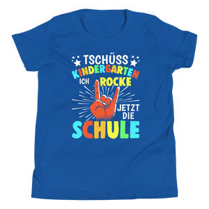 Lustiges T-Shirt "Tschüss Kindergarten - Ich rocke die Schule!" | Witziger Spruch