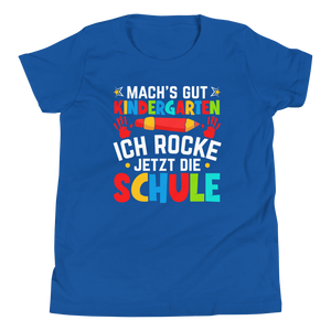 Lustiges T-Shirt "Machs gut Kindergarten - Ich rocke die Schule!" | Witziger Spruch