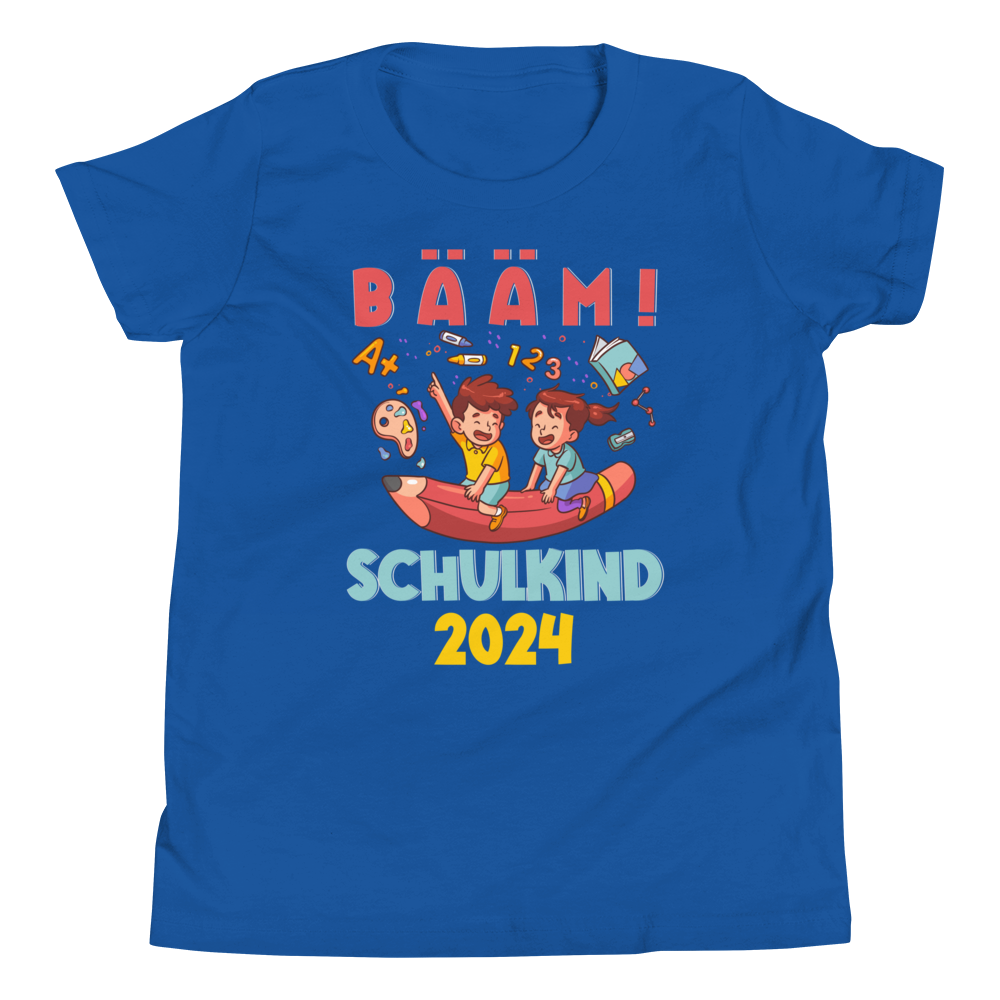 Lustiges T-Shirt "BÄÄM Schulkind 2024 Einschulung" | Coole Geschenkidee