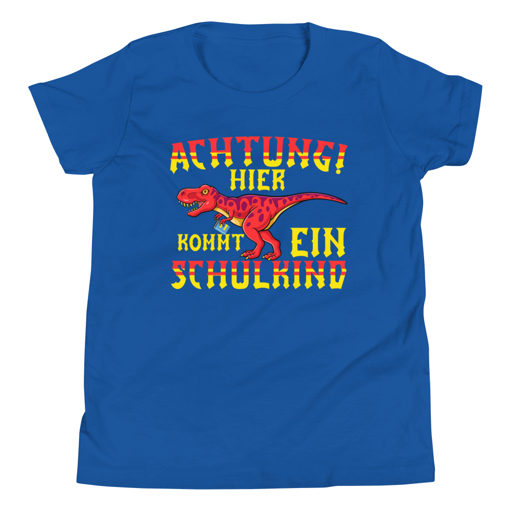 Lustiges T-Shirt "ACHTUNG Hier kommt ein Schulkind Einschulung" | Einschulungsgeschenk