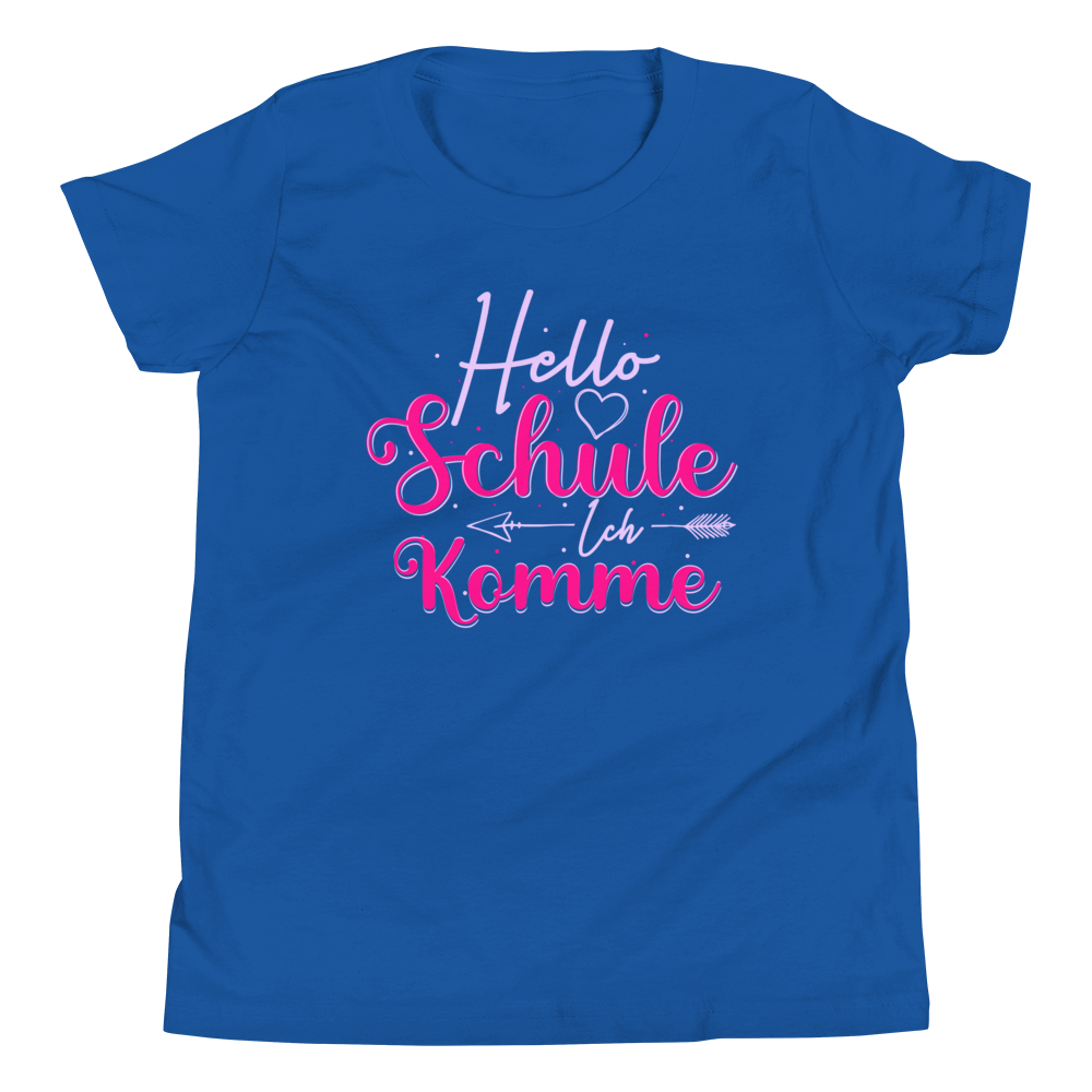 Lustiges T-Shirt "HELLO Schule! Ich komme! Einschulung!" | Einschulungsgeschenk