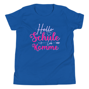 Lustiges T-Shirt "HELLO Schule! Ich komme! Einschulung!" | Einschulungsgeschenk