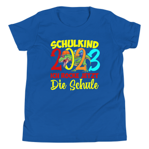 Lustiges T-Shirt "Schulkind 2023 - Ich rocke jetzt die Schule!" | Einschulungsgeschenk