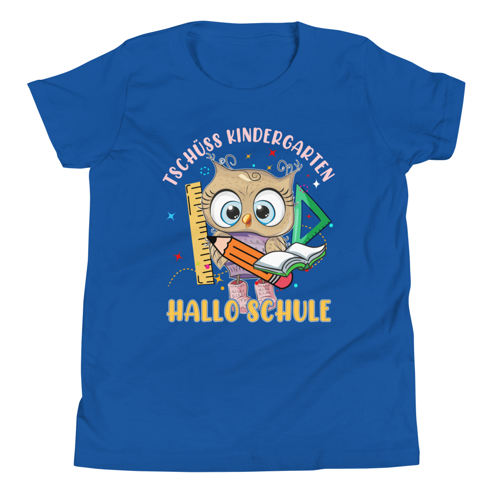 Lustiges T-Shirt "Tschüss Kindergarten Hallo Schule! Einschulung" | Einschulungsgeschenk