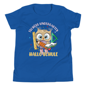 Lustiges T-Shirt "Tschüss Kindergarten Hallo Schule! Einschulung" | Einschulungsgeschenk