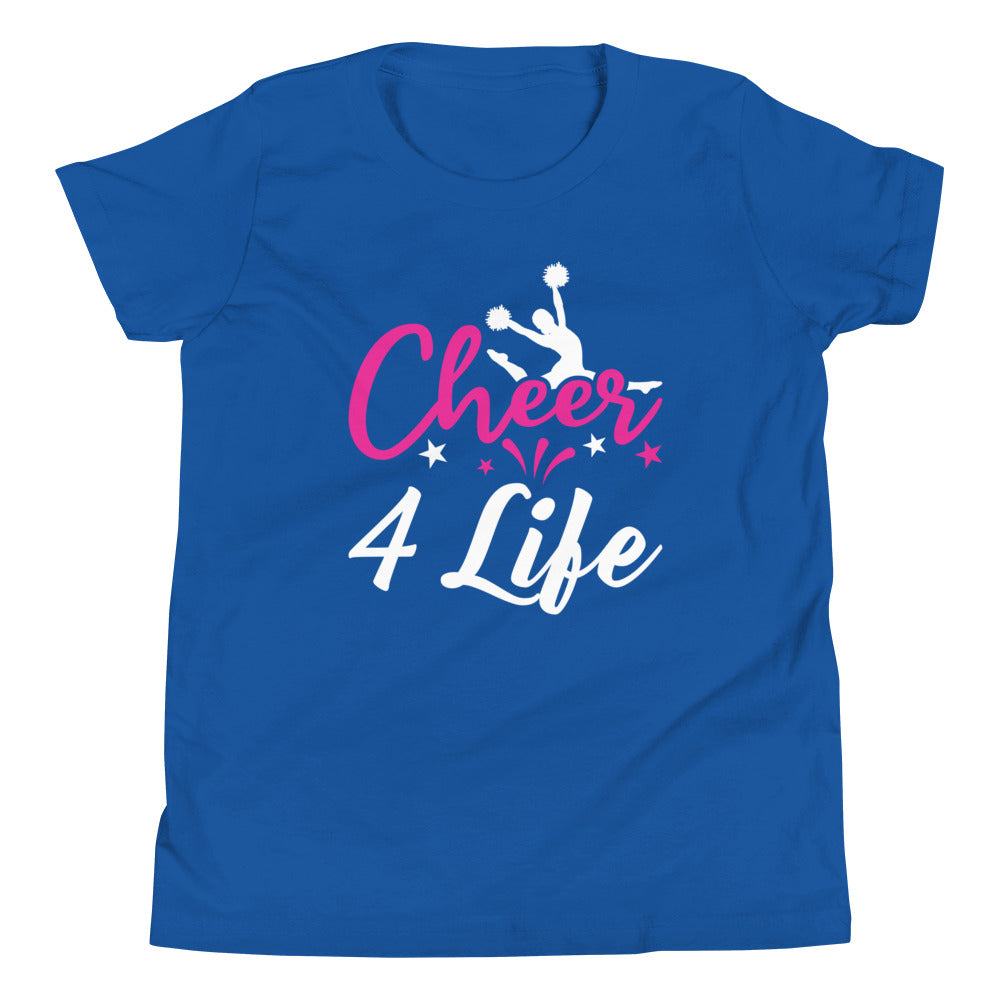 Einzigartiges Kinder T-Shirt: Cheer 4 Life Spruch für fröhlichen Style und positive Vibes