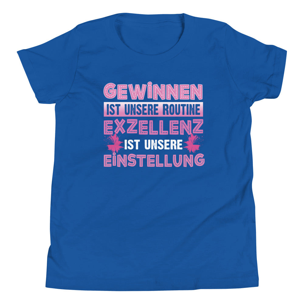 Gewinnen ist unsere Routine. Cheerleading Spruch - Dein Erfolgs-T-Shirt