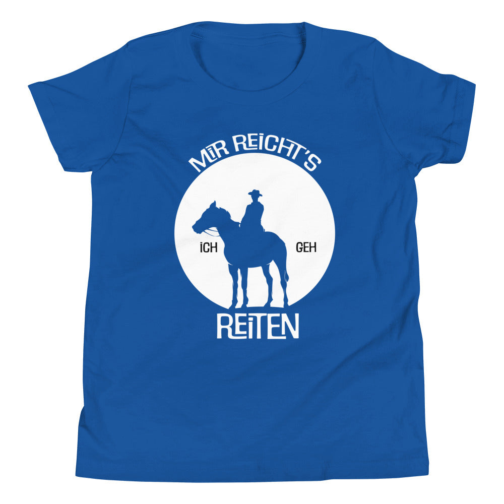 Erforsche die Freiheit: 'Mir reichts. Ich geh REITEN!' T-Shirt für Kinder