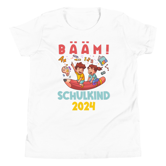 Lustiges T-Shirt "BÄÄM Schulkind 2024 Einschulung" | Coole Geschenkidee