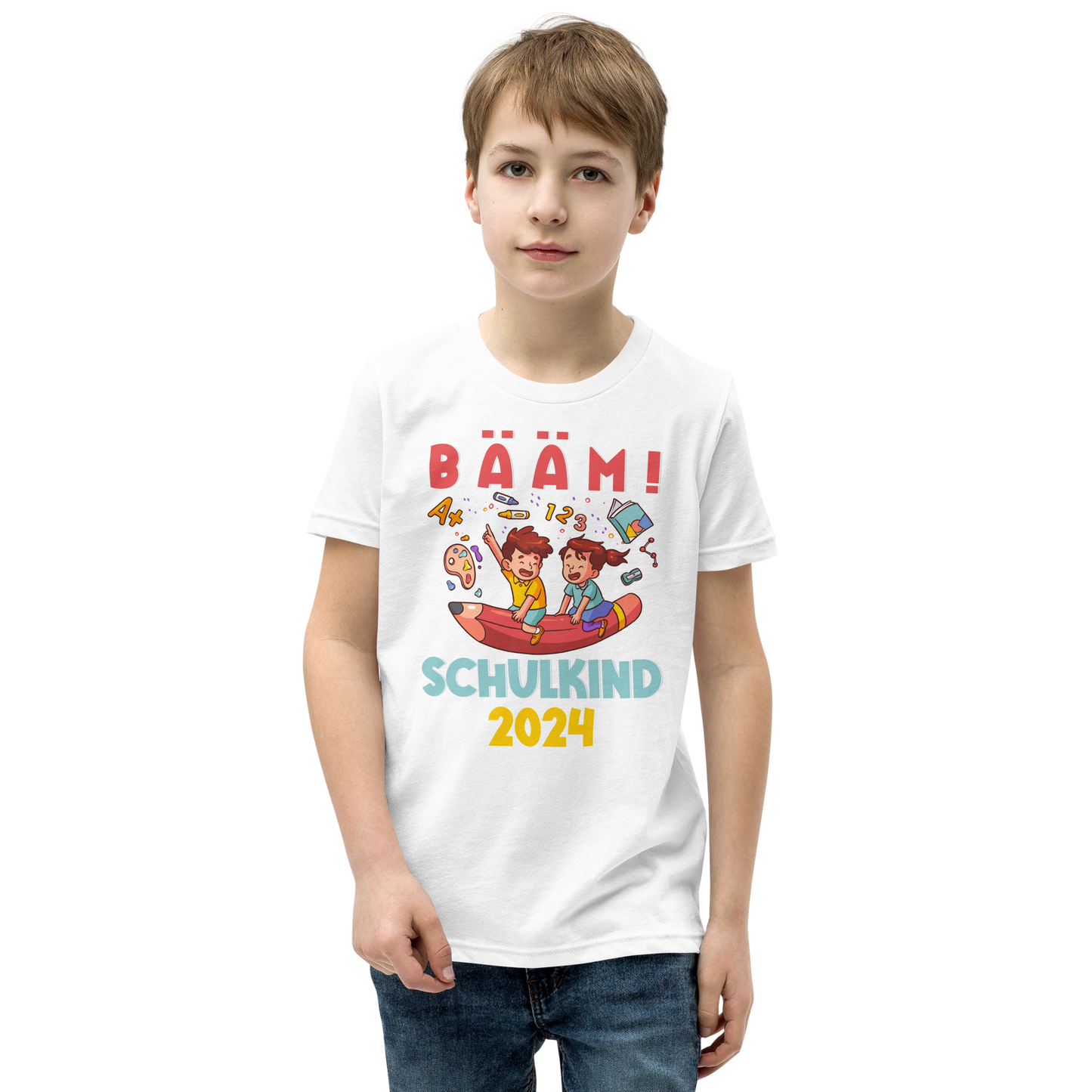 Lustiges T-Shirt "BÄÄM Schulkind 2024 Einschulung" | Coole Geschenkidee