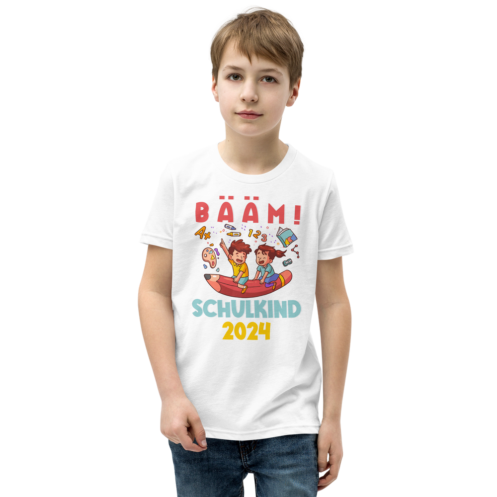 Lustiges T-Shirt "BÄÄM Schulkind 2024 Einschulung" | Coole Geschenkidee