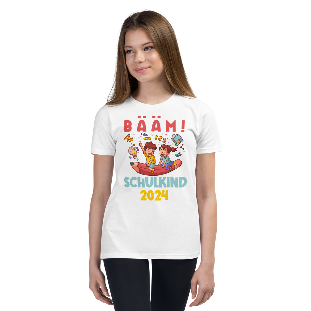 Lustiges T-Shirt "BÄÄM Schulkind 2024 Einschulung" | Coole Geschenkidee