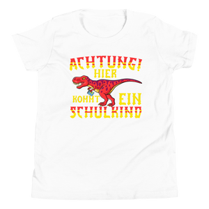 Lustiges T-Shirt "ACHTUNG Hier kommt ein Schulkind Einschulung" | Einschulungsgeschenk