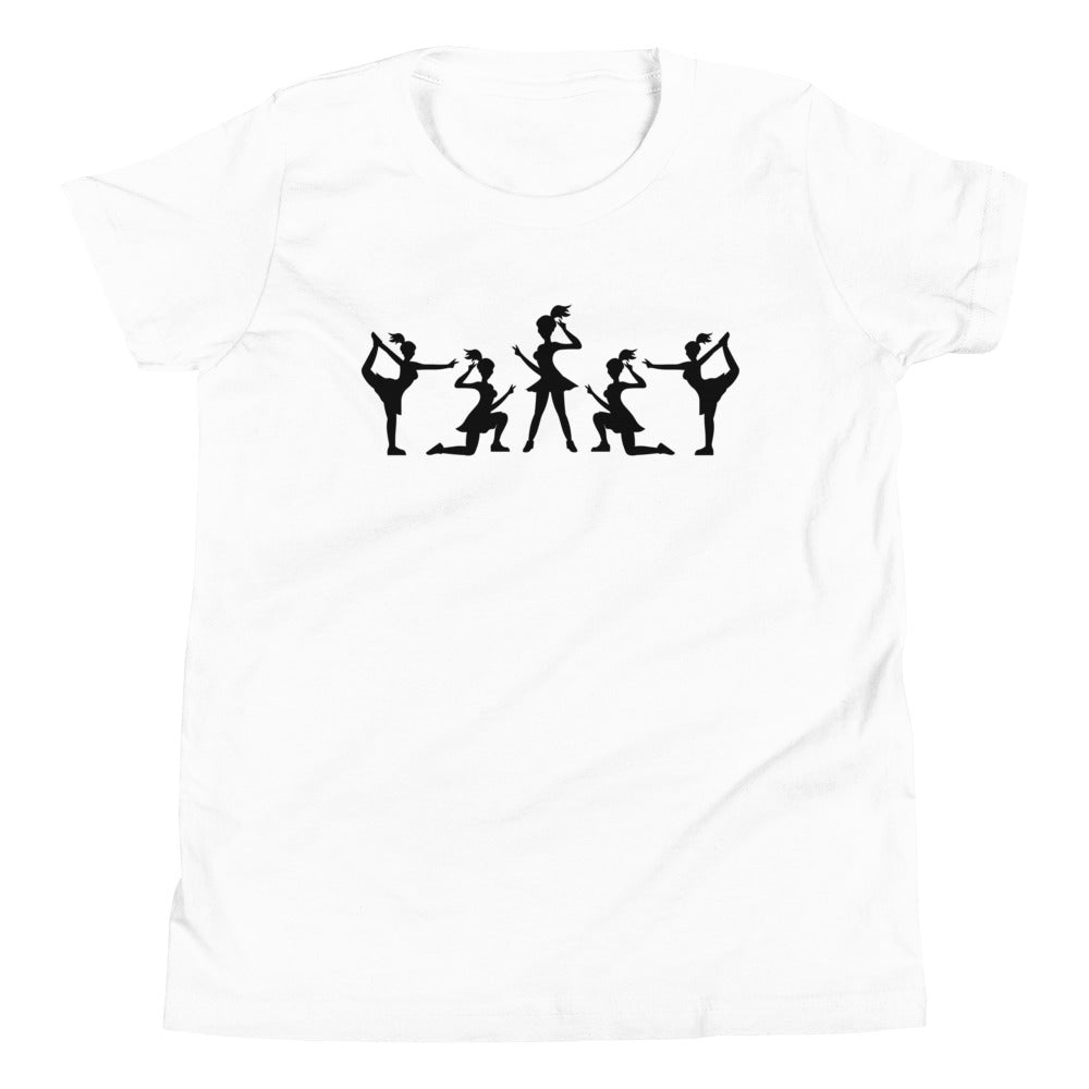 Einzigartiges Kinder T-Shirt: Cheerleading Multi Logo Cheer für kleine Sportskanonen