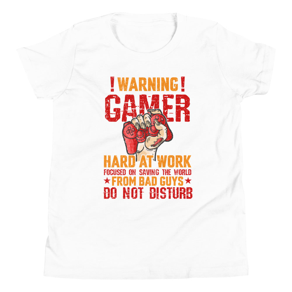 Warnung! Gamer im Einsatz: Hard at Work T-Shirt